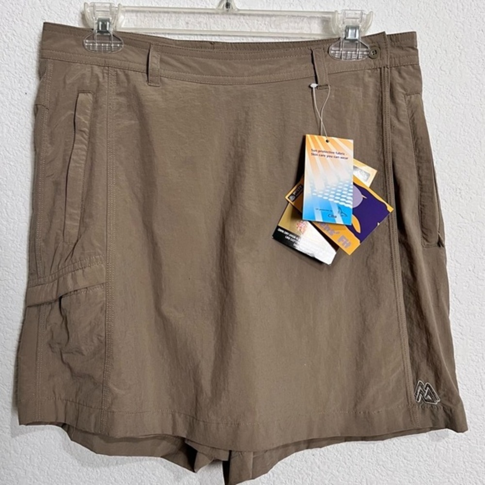 Misty Mountain Brown Khaki UVX30 Qwik Dry Adventure Hiking Skort New Medium